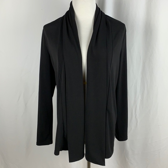 Dana Buchman Jackets & Blazers - Dana Buchman Signature Open Front Shawl Collar Long Sleeve Knit Jacket